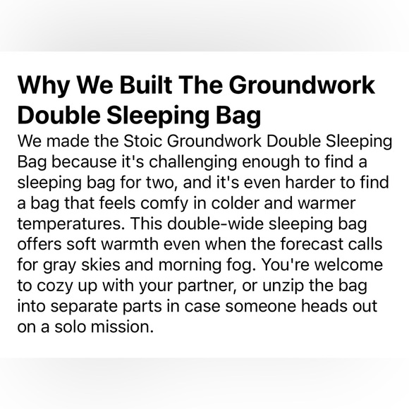 STOIC Ground Work DOUBLE sleeping bag, 1 in orange, 1 in teal🧡🩵 - Picture 11 of 15